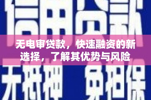 西海岸无电审贷款，快速融资的新选择，了解其优势与风险