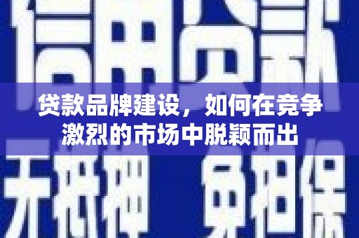 西海岸贷款品牌建设，如何在竞争激烈的市场中脱颖而出