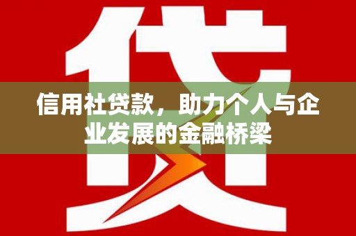 西海岸信用社贷款，助力个人与企业发展的金融桥梁