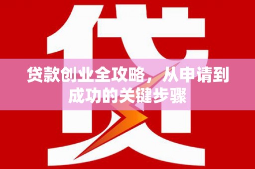 西海岸贷款创业全攻略，从申请到成功的关键步骤