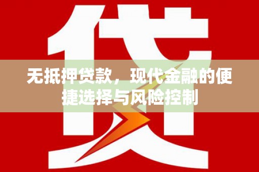 西海岸无抵押贷款，现代金融的便捷选择与风险控制