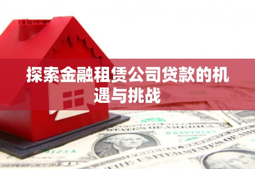 西海岸探索金融租赁公司贷款的机遇与挑战