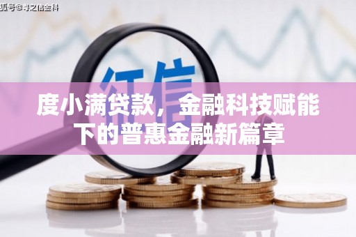 西海岸度小满贷款，金融科技赋能下的普惠金融新篇章