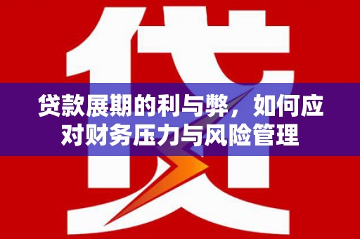 西海岸贷款展期的利与弊，如何应对财务压力与风险管理