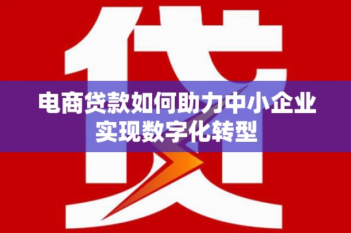 西海岸电商贷款如何助力中小企业实现数字化转型
