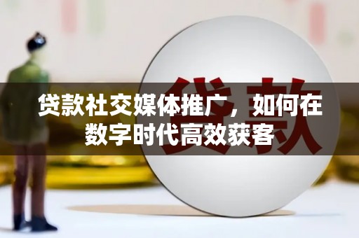 西海岸贷款社交媒体推广，如何在数字时代高效获客