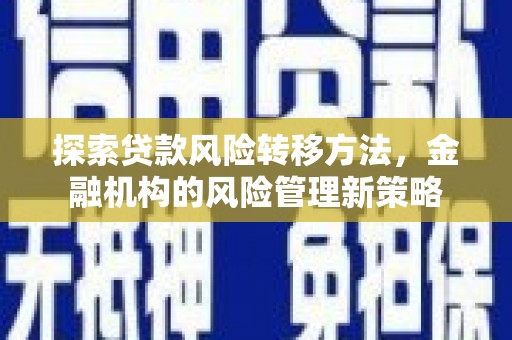 西海岸探索贷款风险转移方法，金融机构的风险管理新策略