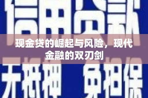 西海岸现金贷的崛起与风险，现代金融的双刃剑