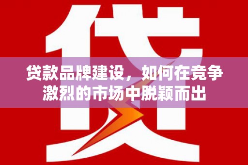 西海岸贷款品牌建设，如何在竞争激烈的市场中脱颖而出