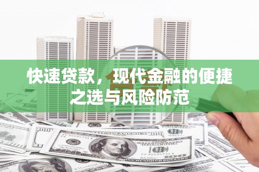 西海岸快速贷款，现代金融的便捷之选与风险防范