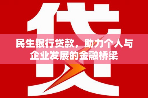 西海岸民生银行贷款，助力个人与企业发展的金融桥梁