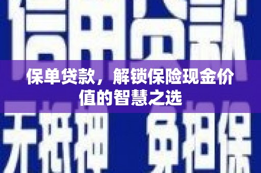 西海岸保单贷款，解锁保险现金价值的智慧之选