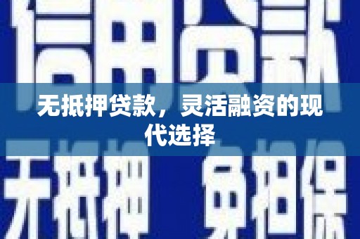 西海岸无抵押贷款，灵活融资的现代选择