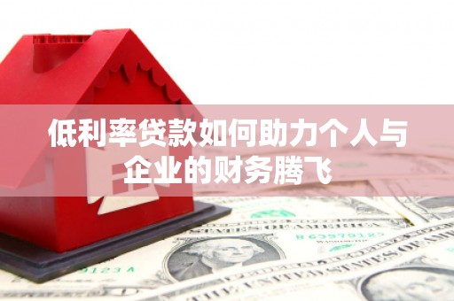 西海岸低利率贷款如何助力个人与企业的财务腾飞