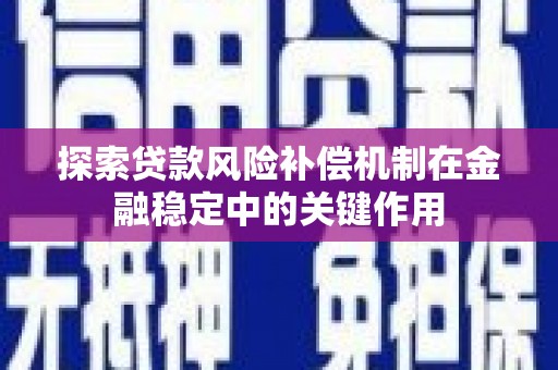 西海岸探索贷款风险补偿机制在金融稳定中的关键作用