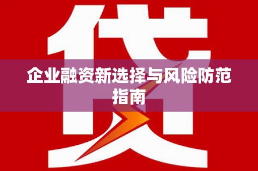 西海岸企业融资新选择与风险防范指南