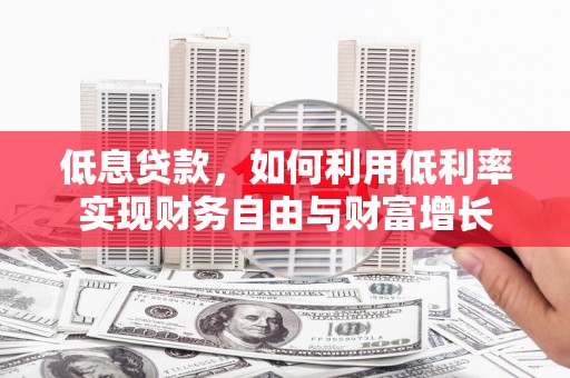 西海岸低息贷款，如何利用低利率实现财务自由与财富增长