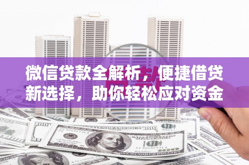 西海岸微信贷款全解析，便捷借贷新选择，助你轻松应对资金需求
